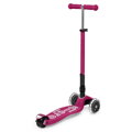 Kolobežka Micro Maxi Deluxe skladacia LED - Berry Red