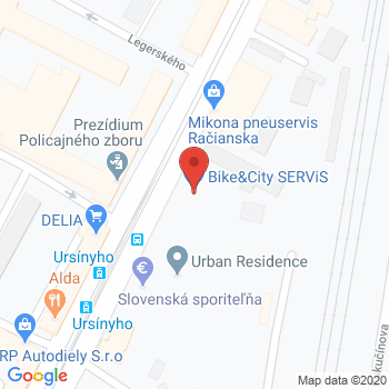 Google map: Račianska 26/D Bratislava